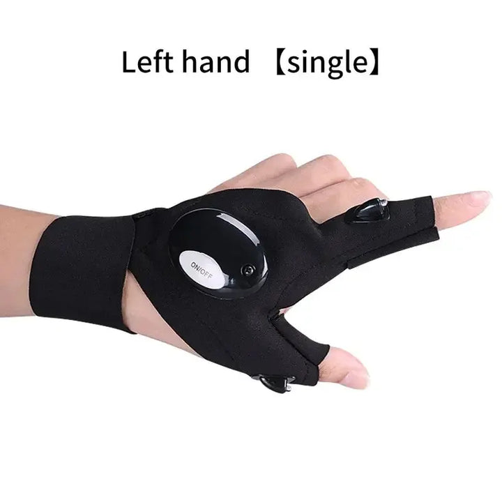 Waterproof LED Fingerless Gloves – Outdoor Fishing & Camping Tool