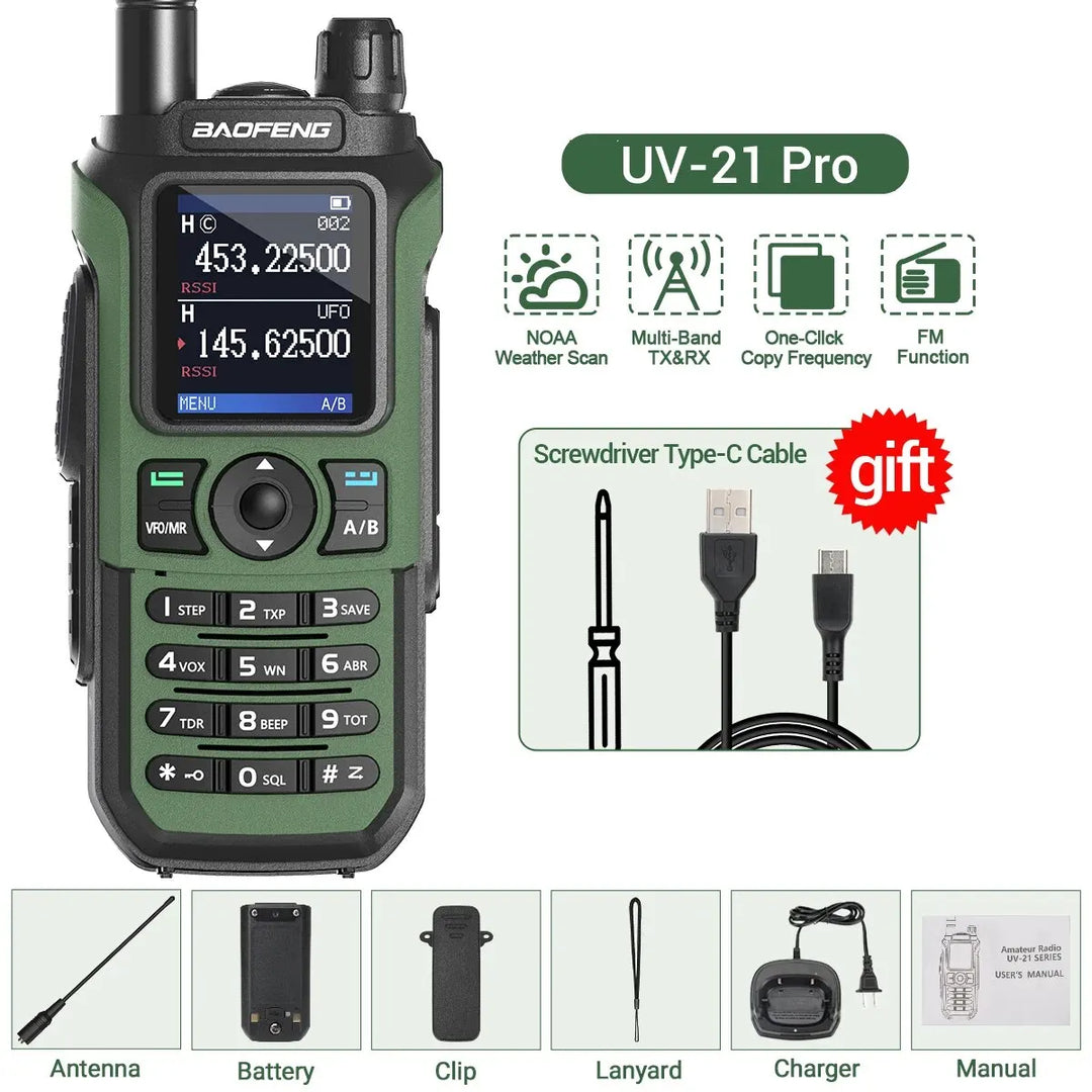 Long Range Waterproof Multi-Band Type-C Ham Radio UV 5R UV-K6