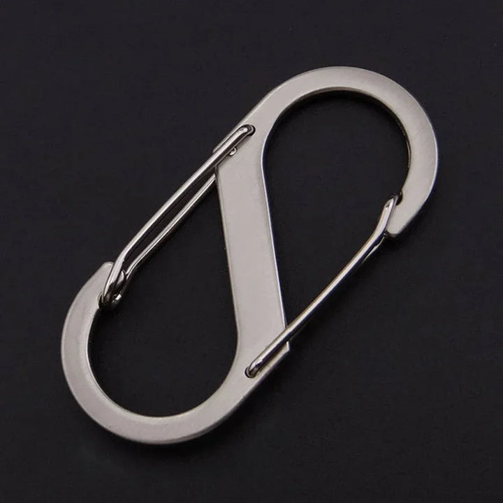 10PCS S-Type Stainless Steel Carabiner with Lock