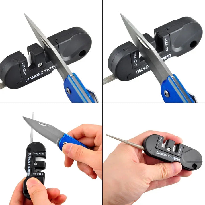 4-in-1 Portable Knife & Fish Hook Sharpener