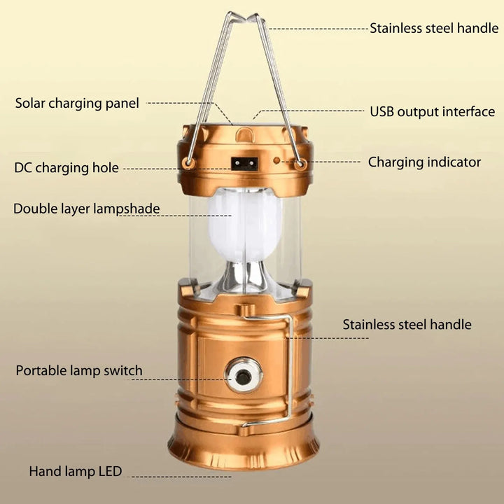 Solar Multifunctional Handheld Camping Lamp