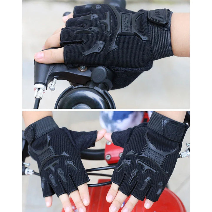 Kids Tactical Fingerless Gloves