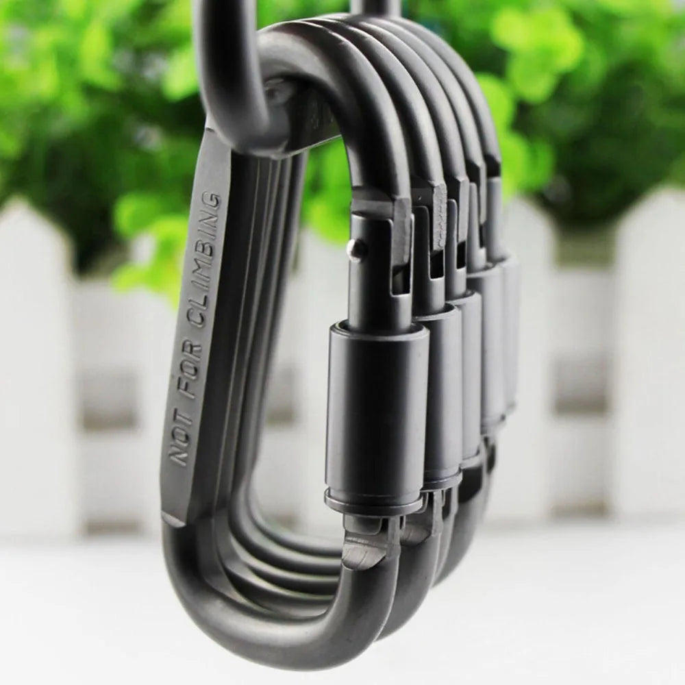 4PCS Heavy-Duty Aluminum Carabiner Set