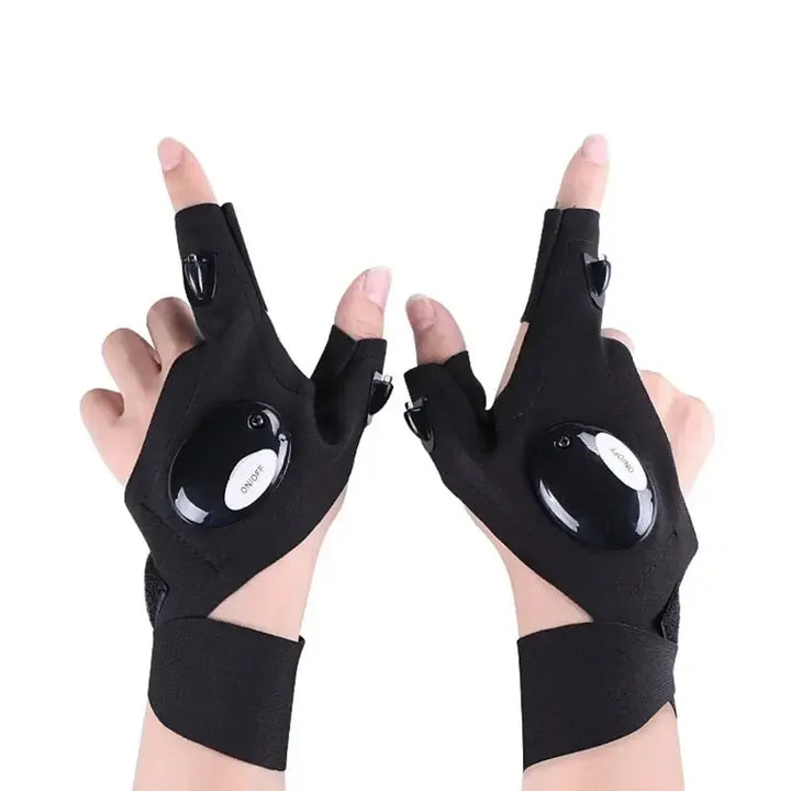 Waterproof LED Fingerless Gloves – Outdoor Fishing & Camping Tool
