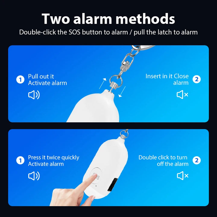130dB Personal Safety Alarm Keychain