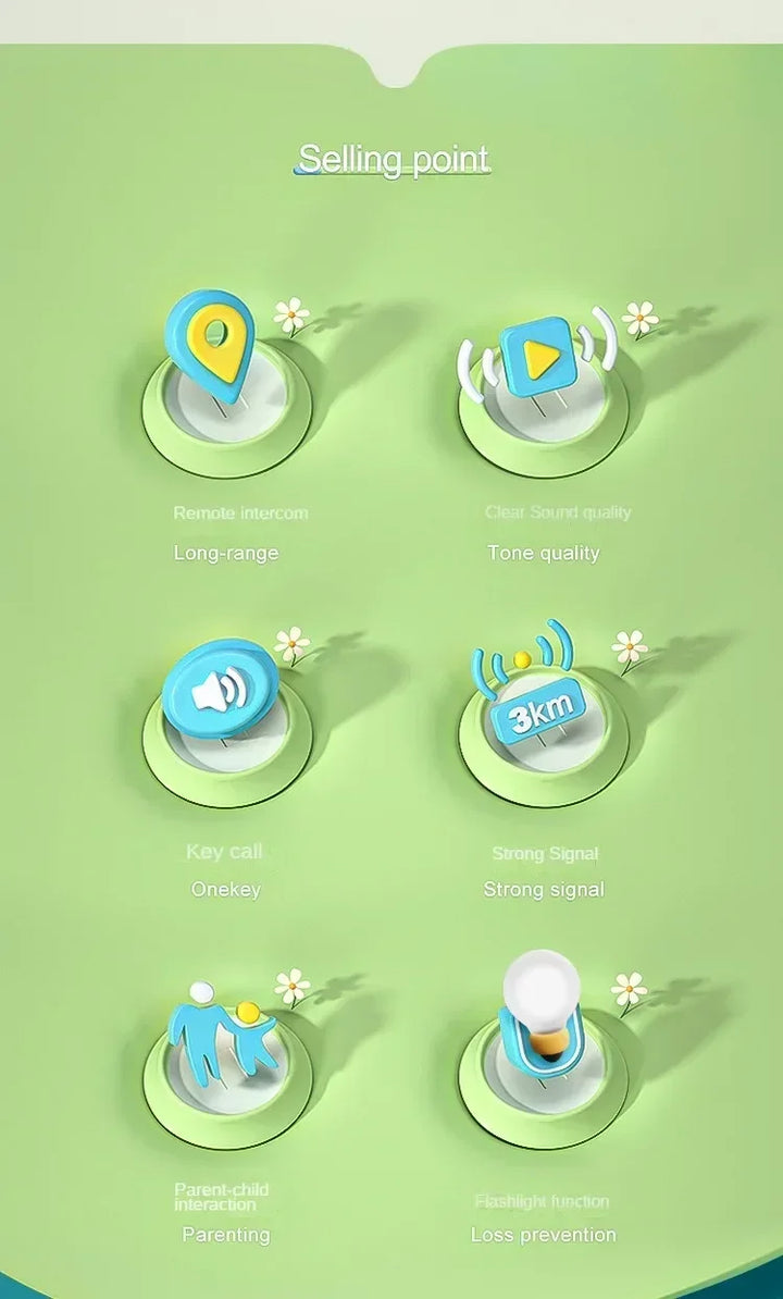 1 Pair Cute Dinosaur Walkie Talkie for Kids