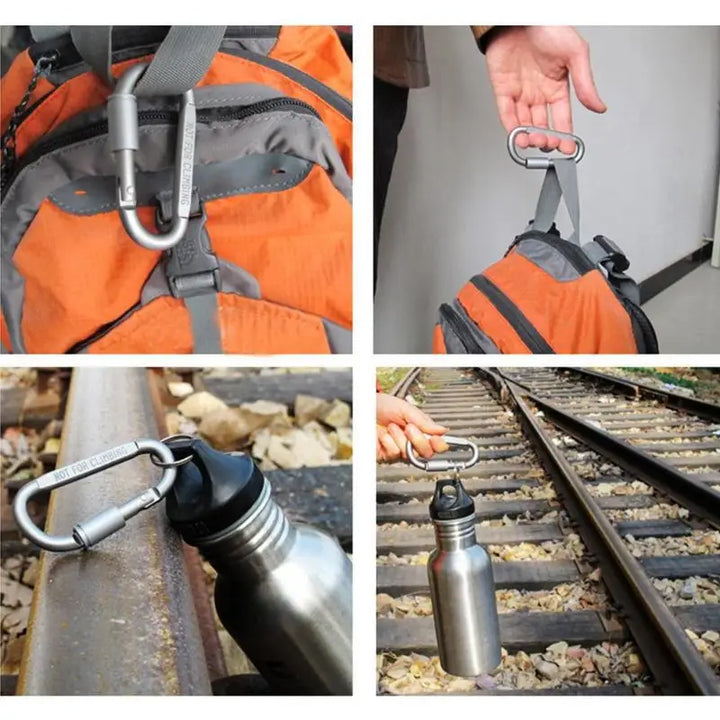 4PCS Heavy-Duty Aluminum Carabiner Set