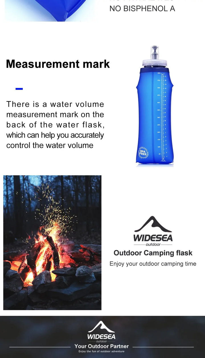 600ml Soft foldable Water Bottle
