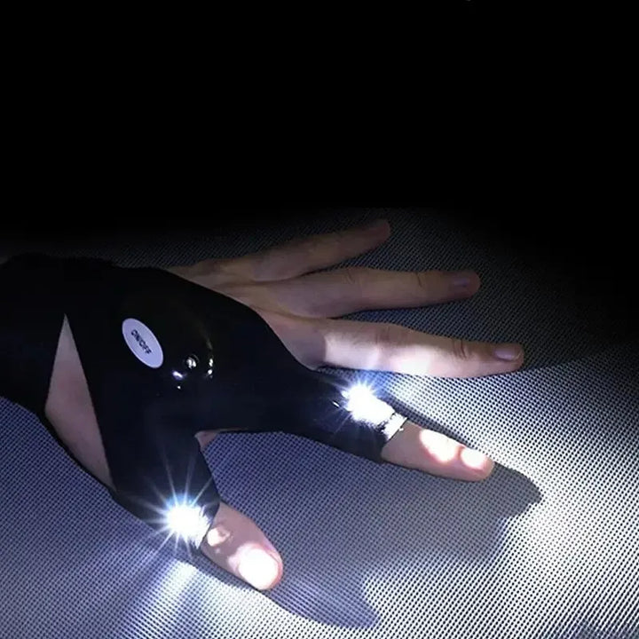 Waterproof LED Fingerless Gloves – Outdoor Fishing & Camping Tool