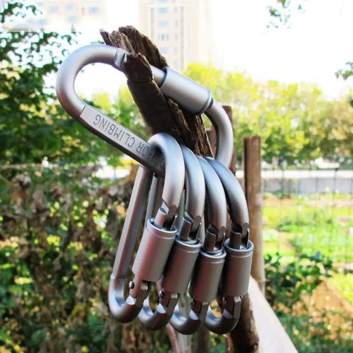 4PCS Heavy-Duty Aluminum Carabiner Set