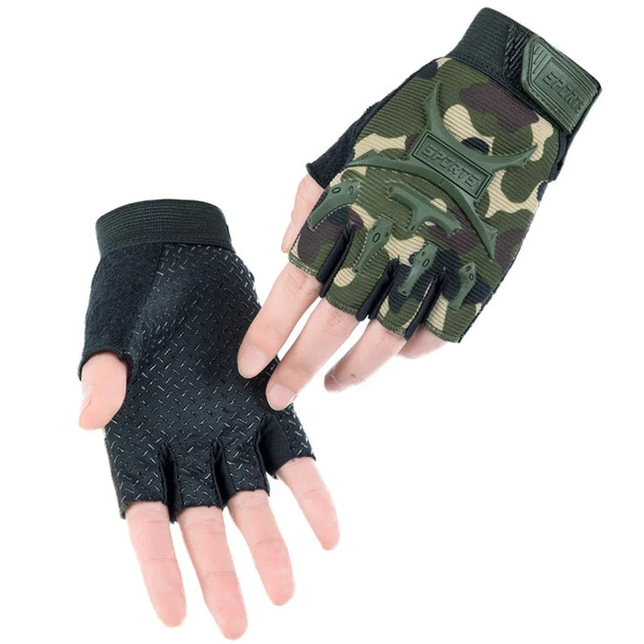 Kids Tactical Fingerless Gloves