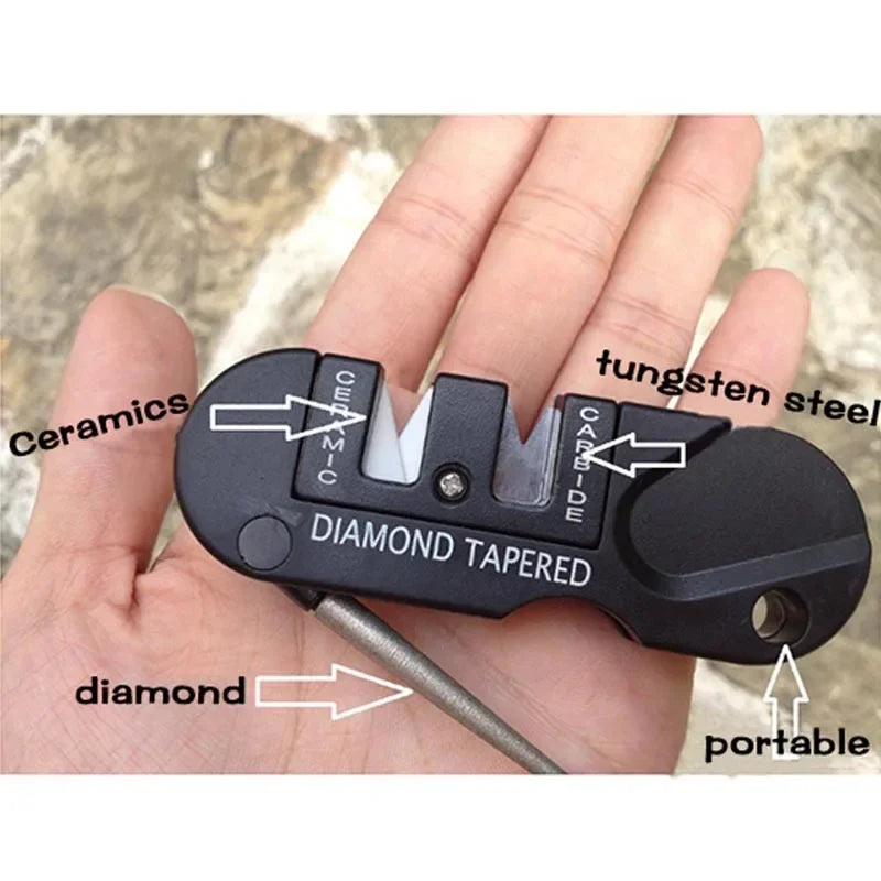 4-in-1 Portable Knife & Fish Hook Sharpener
