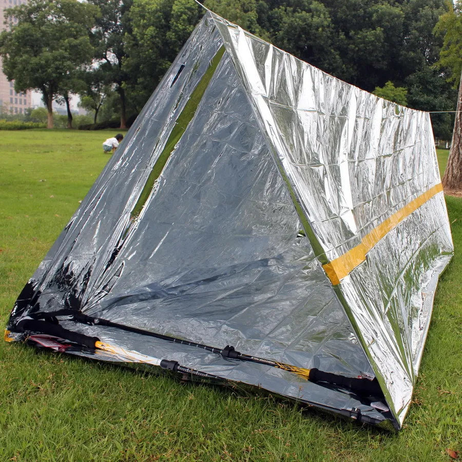 Emergency Shelter +Rain Coat + Sleeping Bag