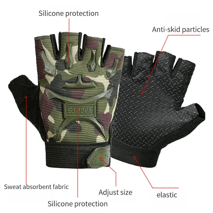 Kids Tactical Fingerless Gloves