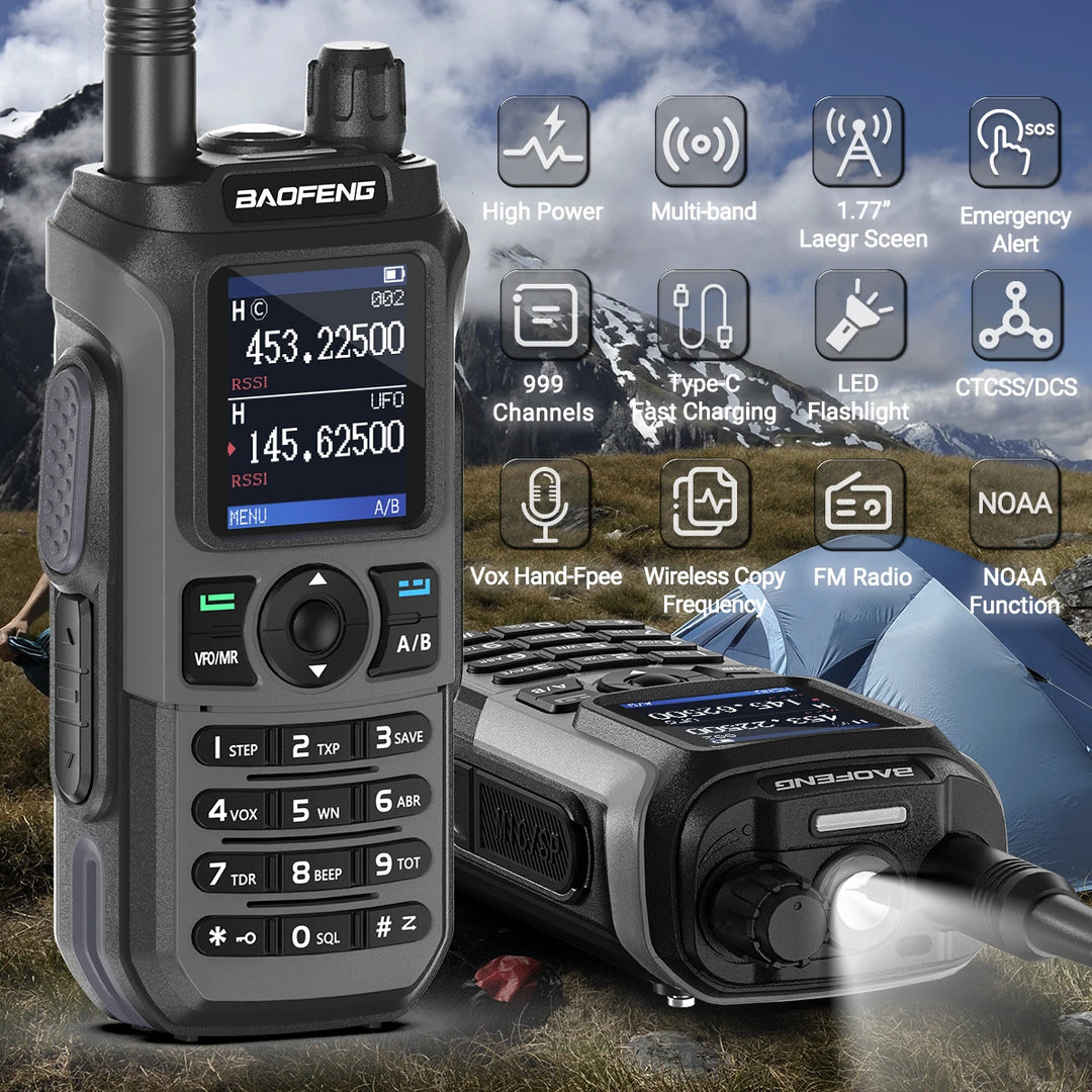 Long Range Waterproof Multi-Band Type-C Ham Radio UV 5R UV-K6