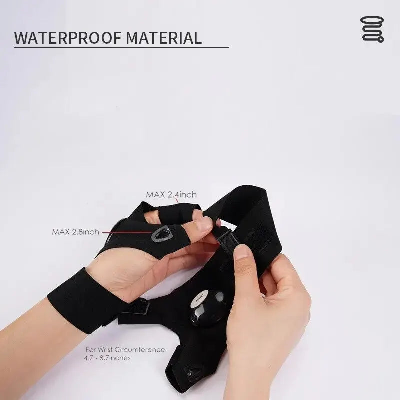 Waterproof LED Fingerless Gloves – Outdoor Fishing & Camping Tool